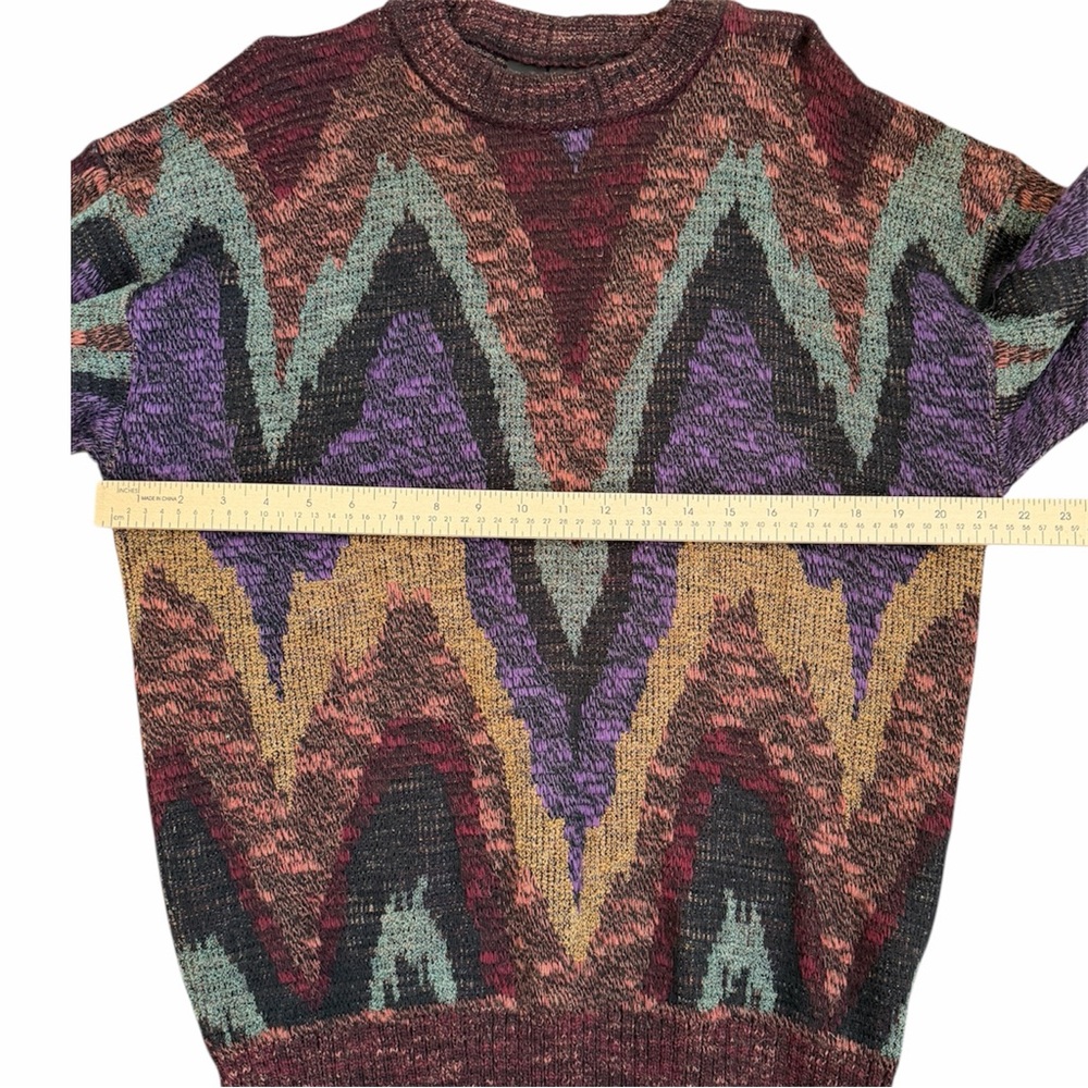Multicolor Zigzag Pattern Men’s Sweater - image 8